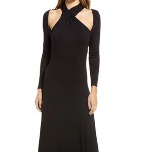 NWT fourteenth place black cut out dress